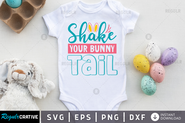 Shake  your bunny tail Svg Designs Silhouette Cut Files