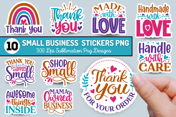 Small Business  Sublimation Stickers Bundle
