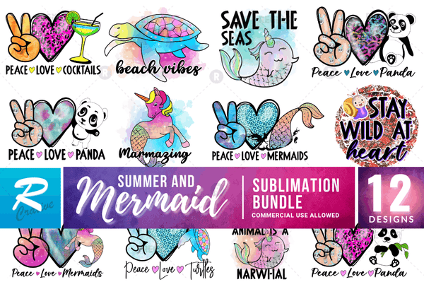 Summer And Mermaid Sublimation Bundle
