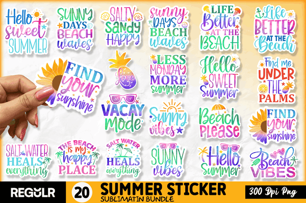 Summer Printable Stickers Bundle