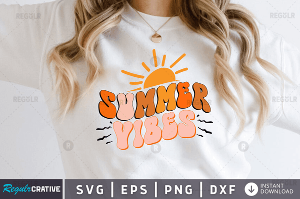 Summer vibes Svg Designs Silhouette Cut Files