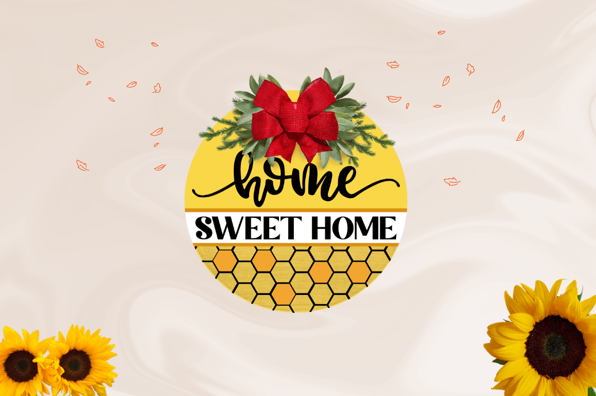 Sunflower Door Round Signs PNG Bundle
