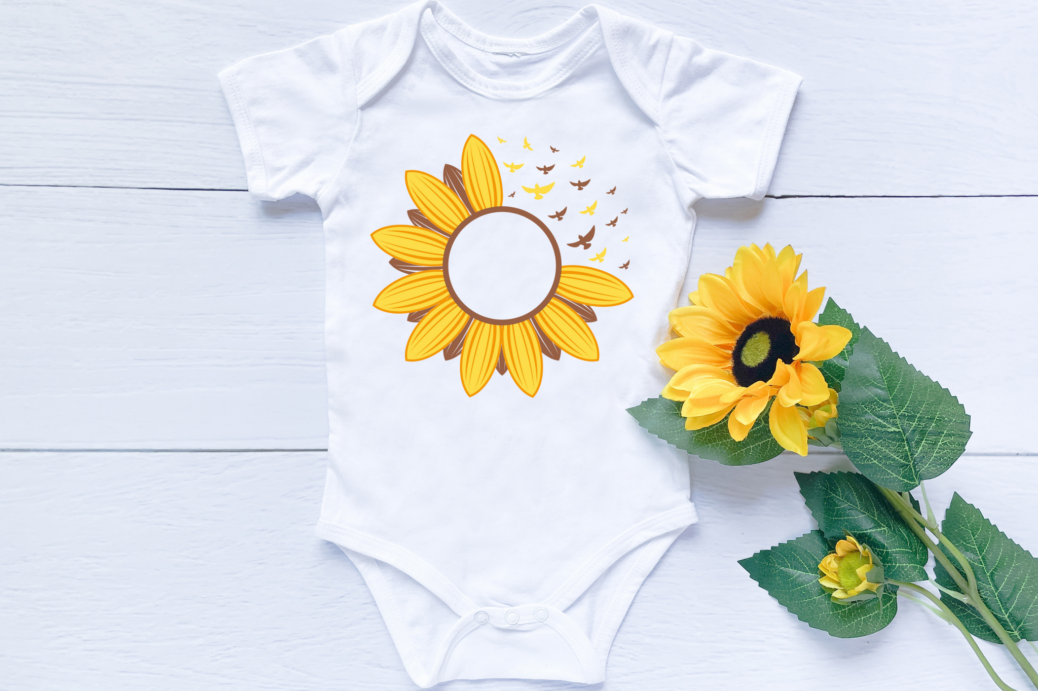 Sunflower Monogram SVG Bundle