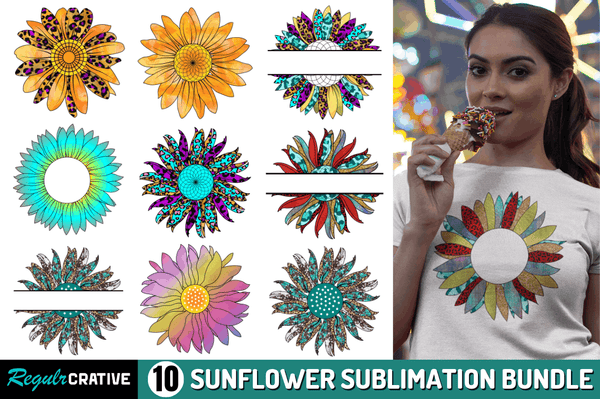 Sunflower Sublimation Png design Bundle