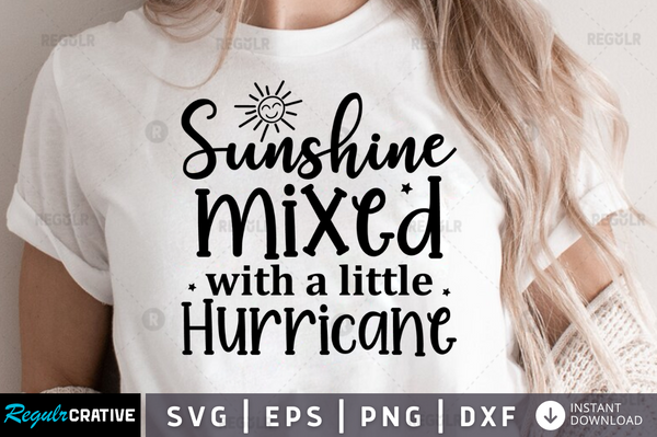 Sunshine mixed with a little hurricane Svg Designs Silhouette Cut Files
