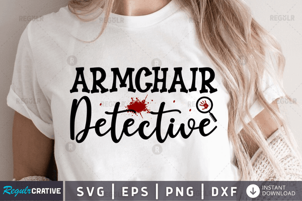 Armchair detective Png Dxf Svg Cut Files For Cricut