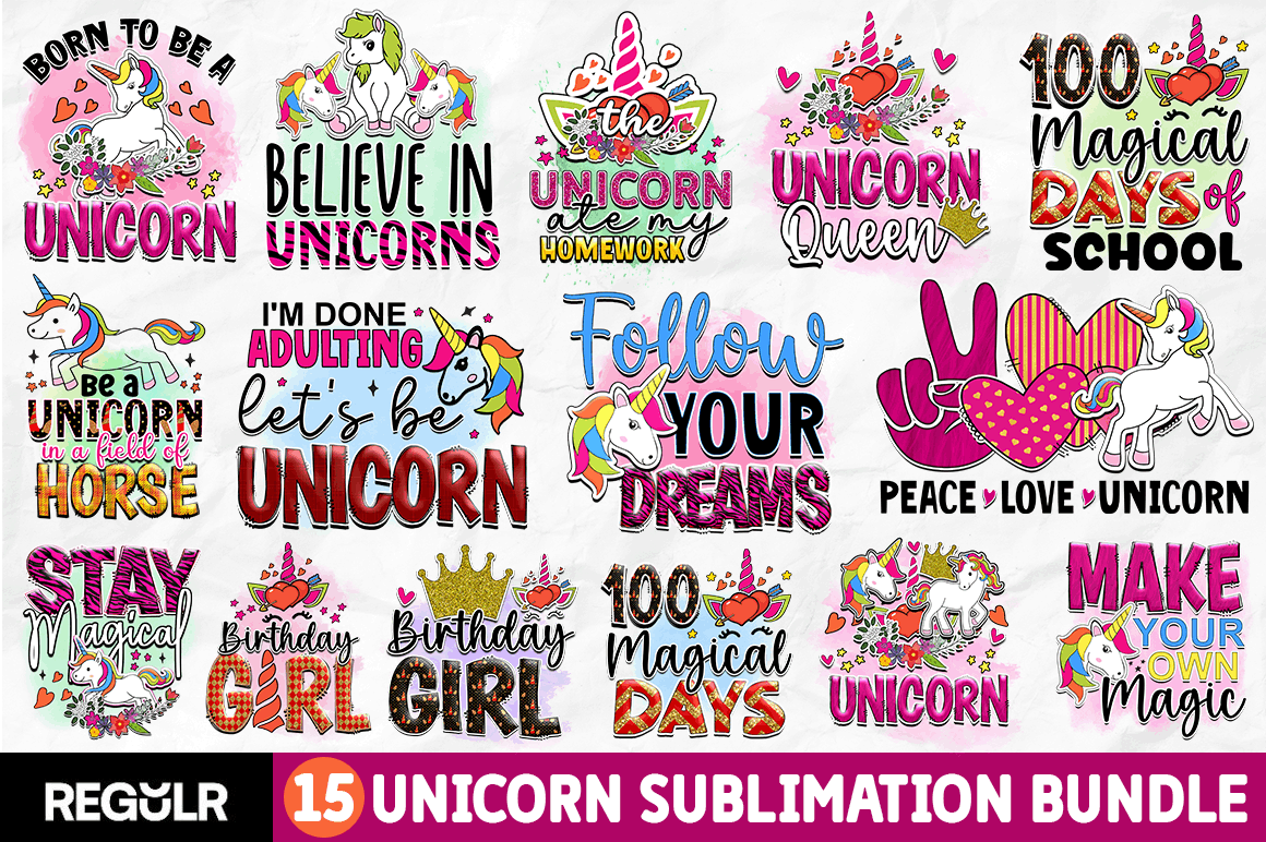 Unicorn Sublimation Bundle