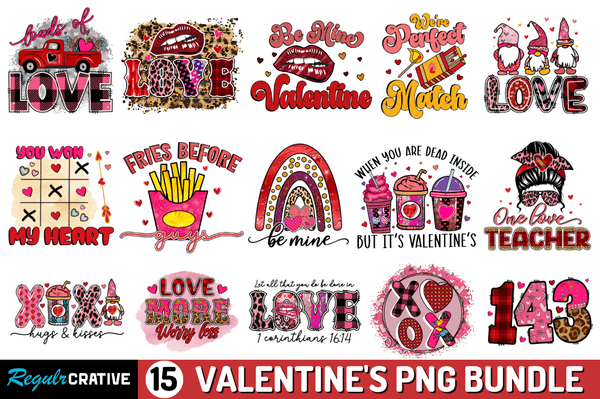 Valentine's Day Sublimation designs Bundle