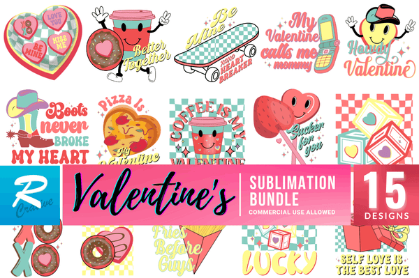 Valentine's Day Sublimation Png Design Bundle