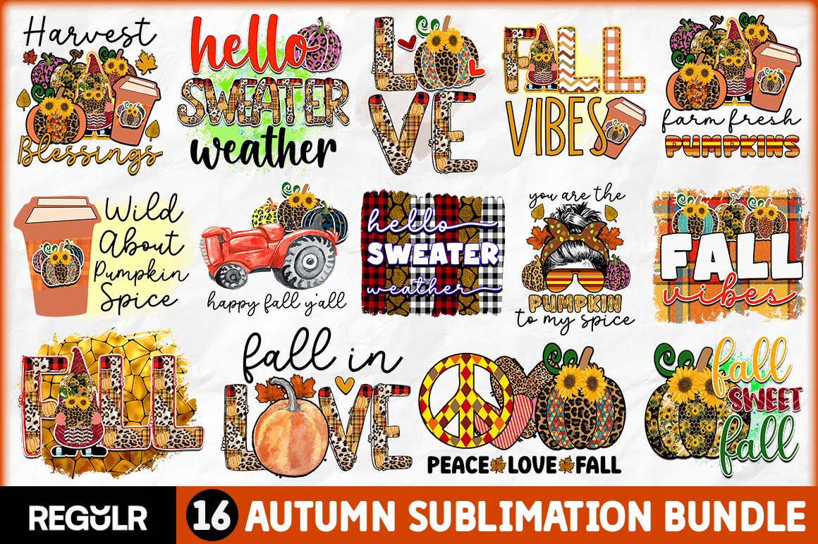 Vintage Autumn Sublimation Bundle