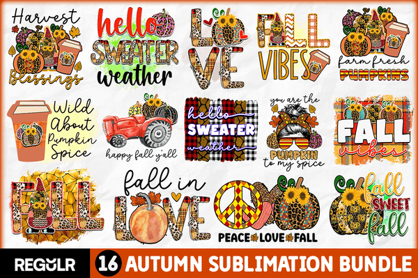 Vintage Autumn Sublimation Bundle