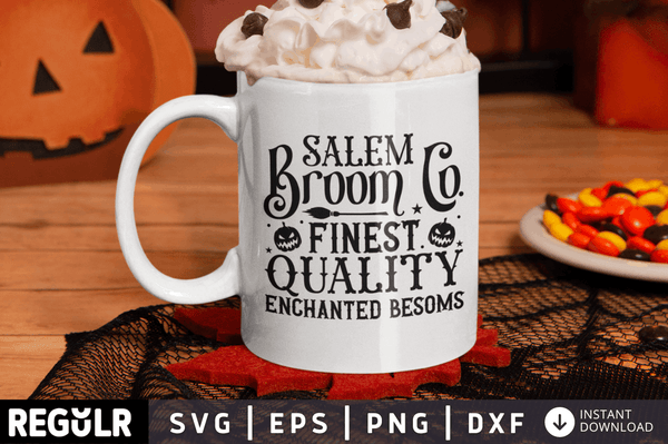 Salem broom co. finest quality enchanted besoms  SVG, Halloween SVG Design
