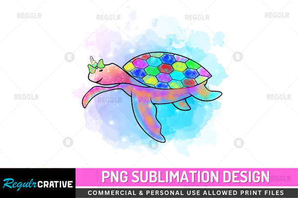 Water color turtles Sublimation Design PNG File