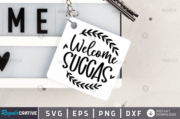 Welcome succas Svg Designs Silhouette Cut Files