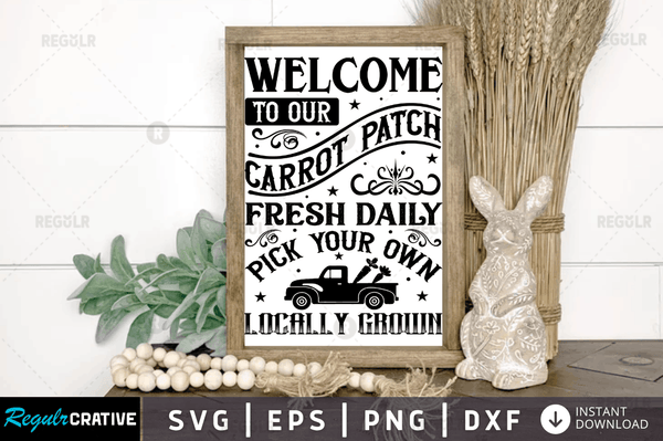 Welcome to our carrot patch fresh daily Svg Designs Silhouette Cut Files