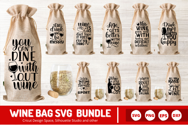 Wine Bag SVG  Bundle