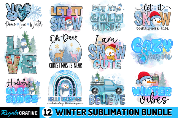 Winter Sublimation Design Bundle