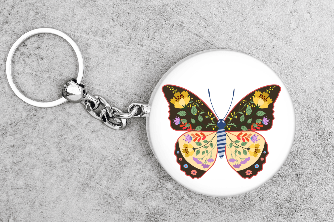 Floral Butterflies PNG Bundle