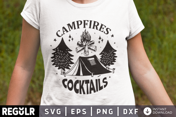 Campfires cocktails SVG, Camping SVG Design
