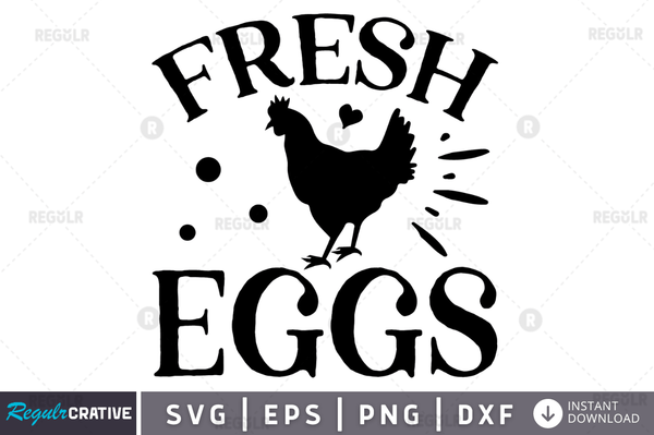 Fresh Eggs svg png cricut file