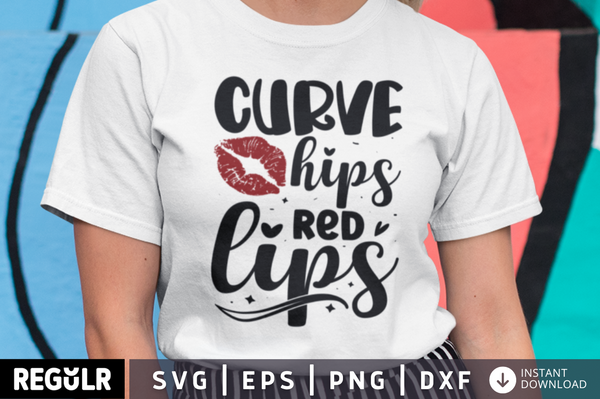 Curvy hips red lips SVG, Sassy SVG Design