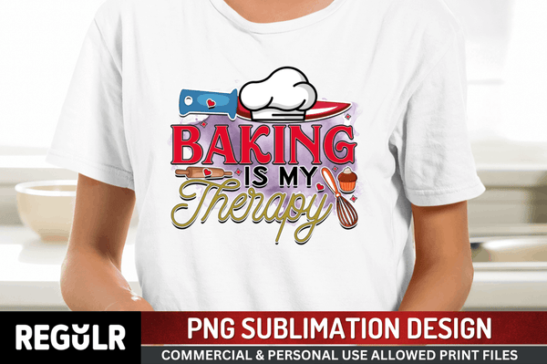 baking is my therapy Sublimation Design PNG File