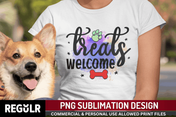 Treats welcome Sublimation PNG, Dog Sublimation Design