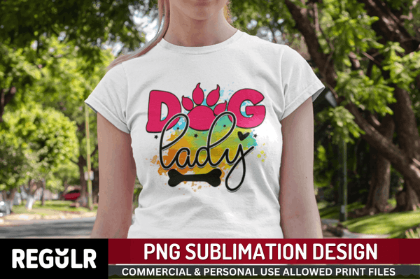 Dog lady Sublimation PNG, Dog Sublimation Design