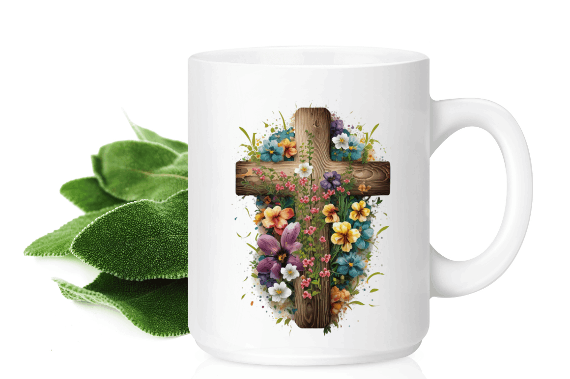Watercolor Wooden Christian Cross Clipart Bundle