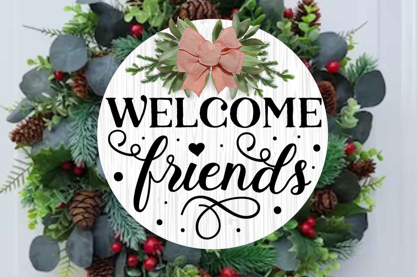 Round Farmhouse Friend  Sign Svg Bundle