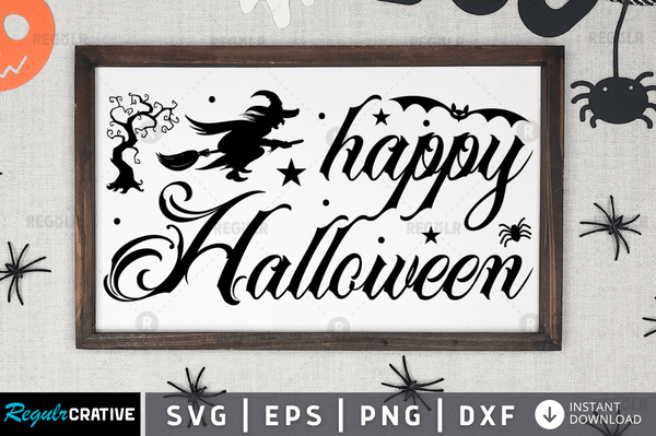 happy halloween Svg Designs Silhouette Cut Files