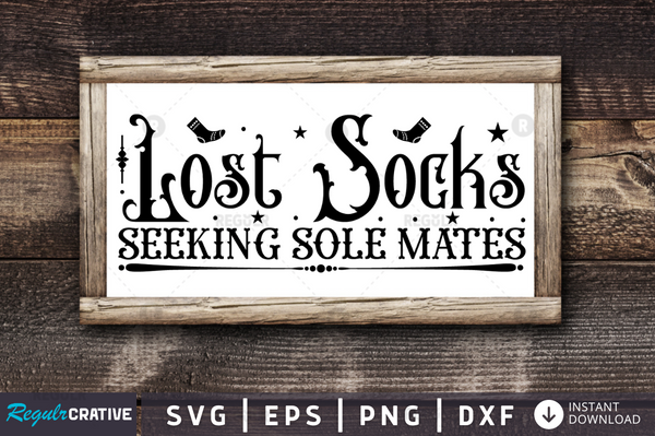 lost socks seeking sole svg cricut digital files