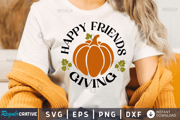 Happy friends giving Svg Printable Cutting Files
