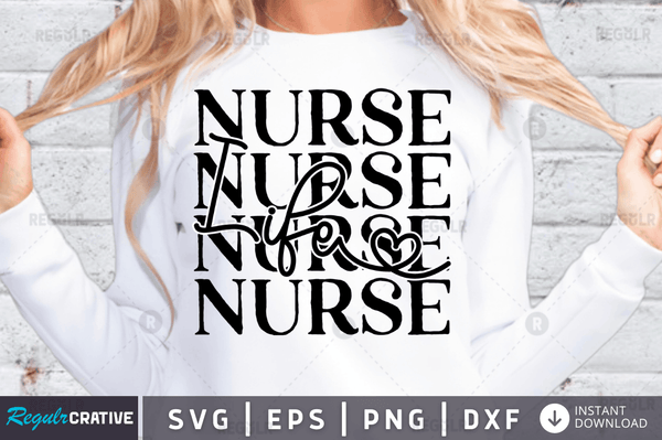 Nurse life svg png cricut file