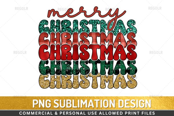 merry christmas Sublimation Design PNG File, Christmas Design PNG