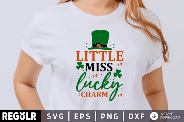 Little miss lucky charm SVG, St. Patrick's Day SVG Design