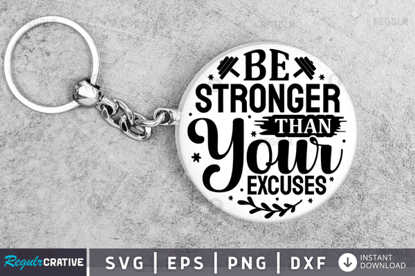 be stronger than your excuses svg png cricut file
