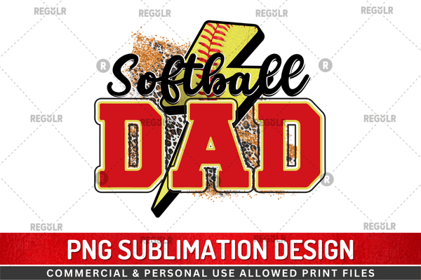 Softball dad Sublimation Design PNG File