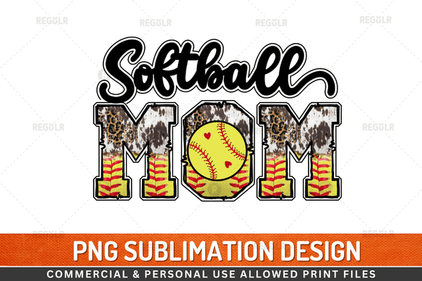 Softball mom Sublimation Design PNG File