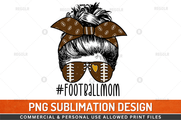#footballmom Sublimation Design PNG File