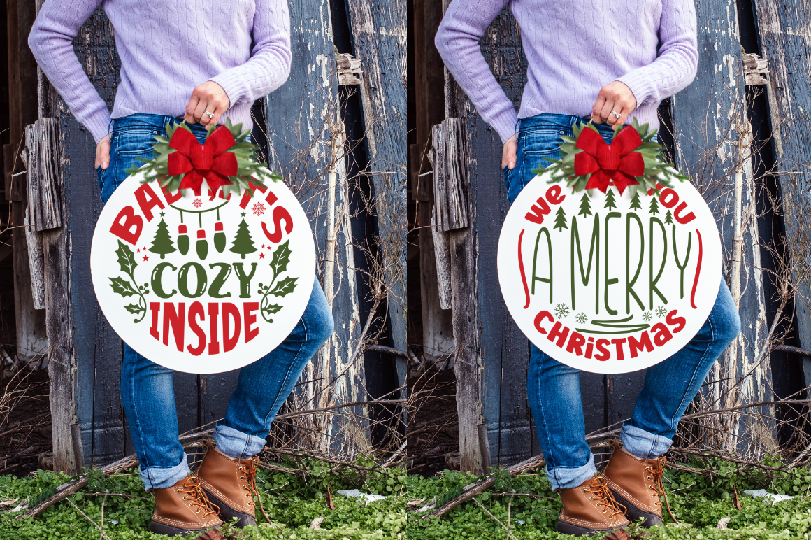 Christmas Round sign Bundle