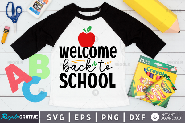 welcome back to school Svg Designs Silhouette Cut Files