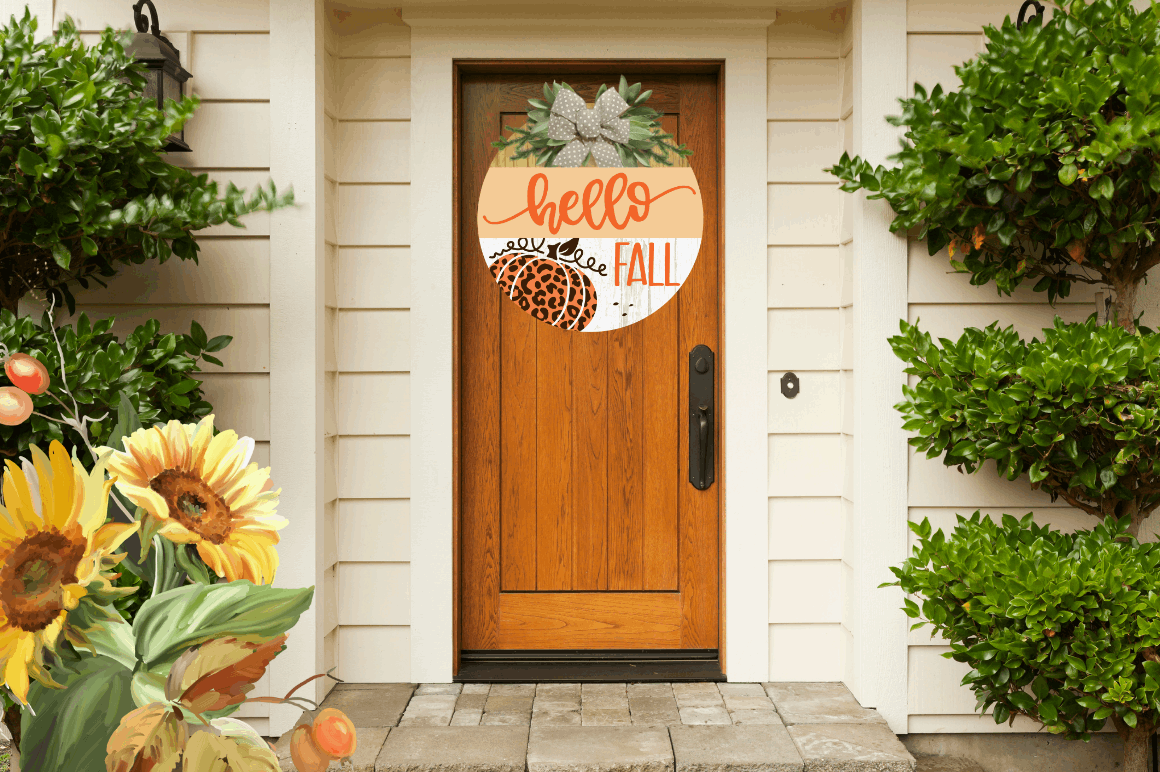 Thanksgiving Door Round Signs PNG Bundle